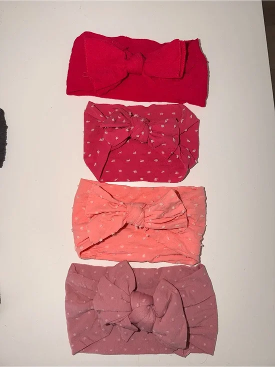 Kids Bow Headband Set - Pink, Coral, Rose, Hot Pink