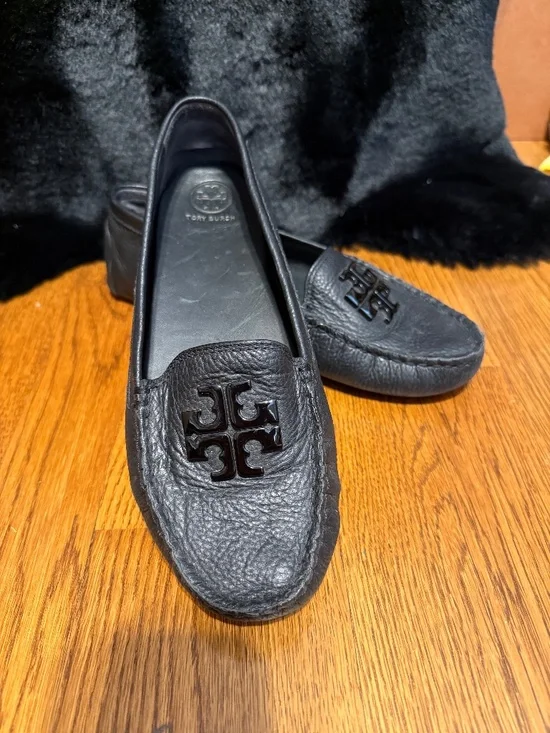 Tory Burch black Lowell driving shoes