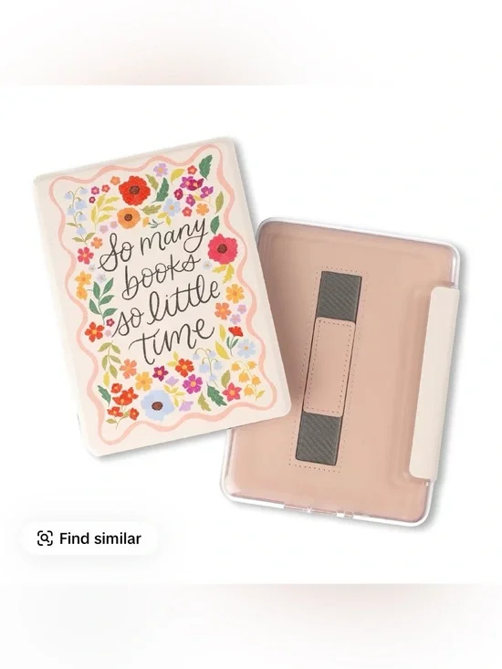 CLEAR Back Kindle Case | Magnetic Closure | Hand Strap |