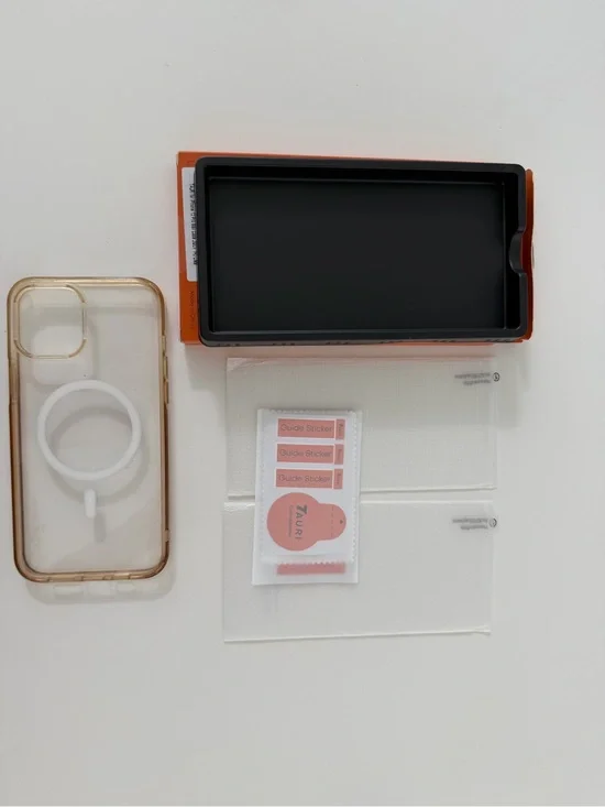 Clear Phone Case with MagSafe Ring and 2 Screen Protectors - Transparent