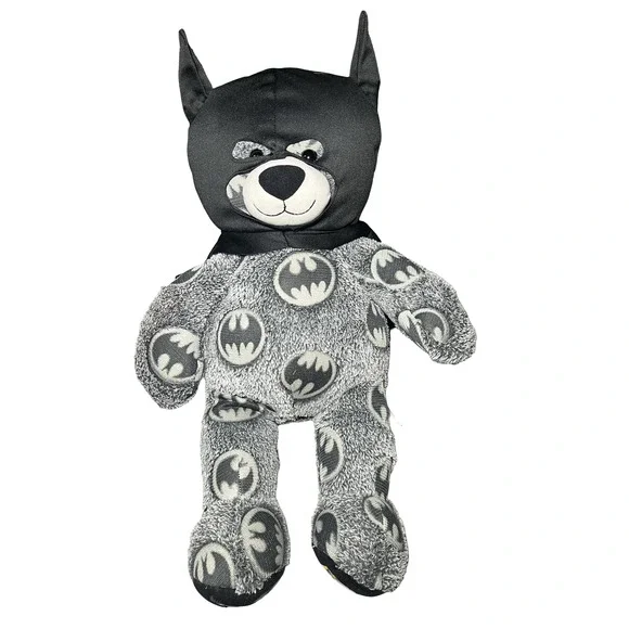 Build-A-Bear Workshop Batman Bear Plush Stuffed Animal Toy Gray Medium Cape‎ DC