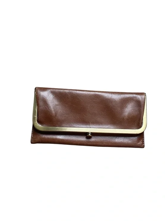 HOBO Brown Leather Magnetic Wallet Cluch
