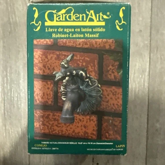 Garden Art Solid Brass Rabbit Faucet~ #280774~New‎ In Box