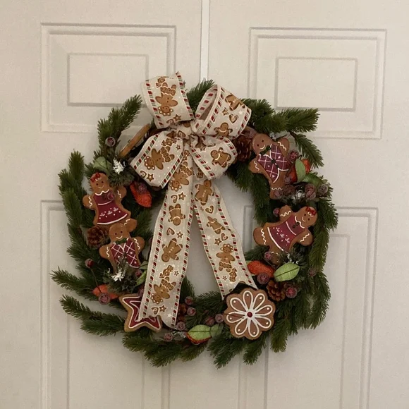 Gingerbread Wreath by Valerie/Gingerbread Ribbon & Cookies/Star & Flower