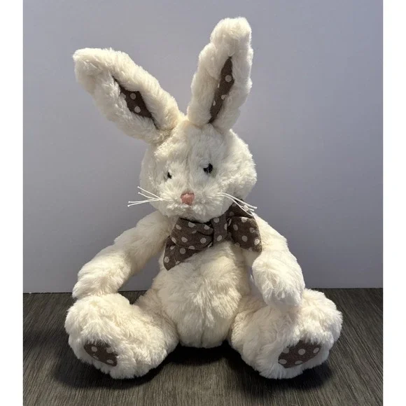 Ganz Cottonball Bunny Plush Rabbit‎ Stuffed Animal Polka Dot Easter HE 10299 EUC