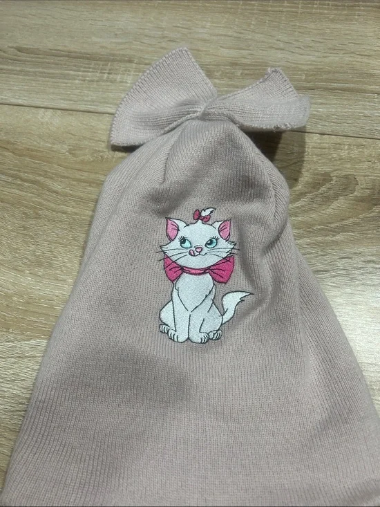 Aristocrats embroidered Pink Bow Hat - Soft Knit