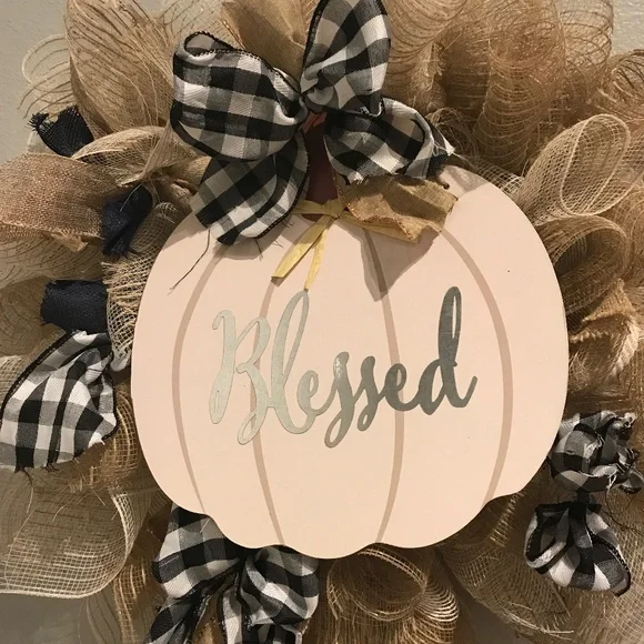 HAND CRAFTED Wreath Blessings Have A Blessed Chec…FINAL SALE