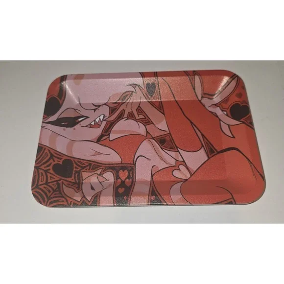 Angel Dust Small Metal Rolling Tray 7x5 Hazbin Hotel Utility Tin Valet Tray NEW