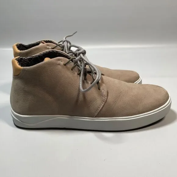 Olukai Nana Hele Wai‘apo Chukka Boots Beige Sneakers Sheep Fur Men’s Size 9