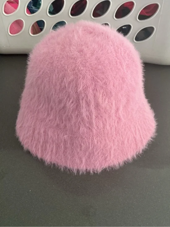 Cozy Pink Fuzzy Bucket Hat for Kids