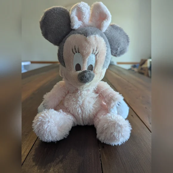 Disney‎ Parks Baby Minnie Mouse Rattle Plush Doll