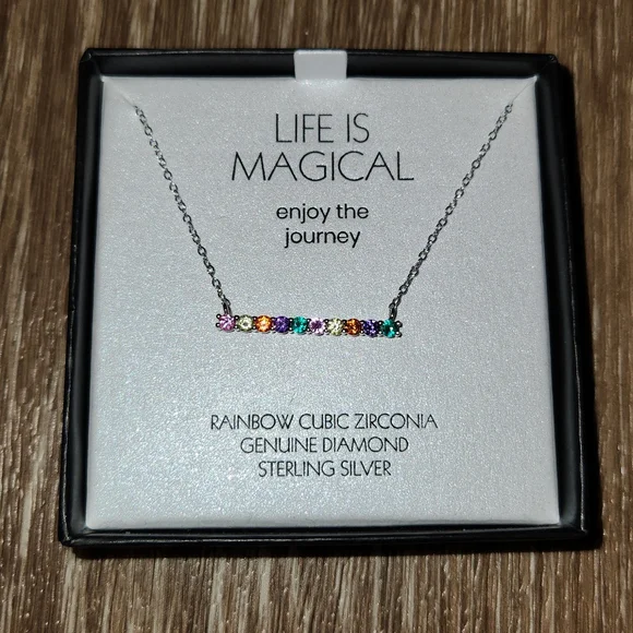 Rainbow Cubic Zirconia Necklace