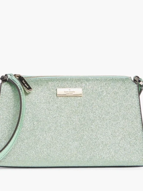 Kate Spade Seawater Green Kenzie Glitter Mini Crossbody Bag - NWT