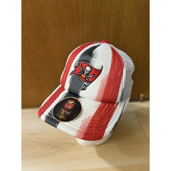 Tampa Bay Buccaneers Cap Red White Child Youth NFL Team Kids Boys