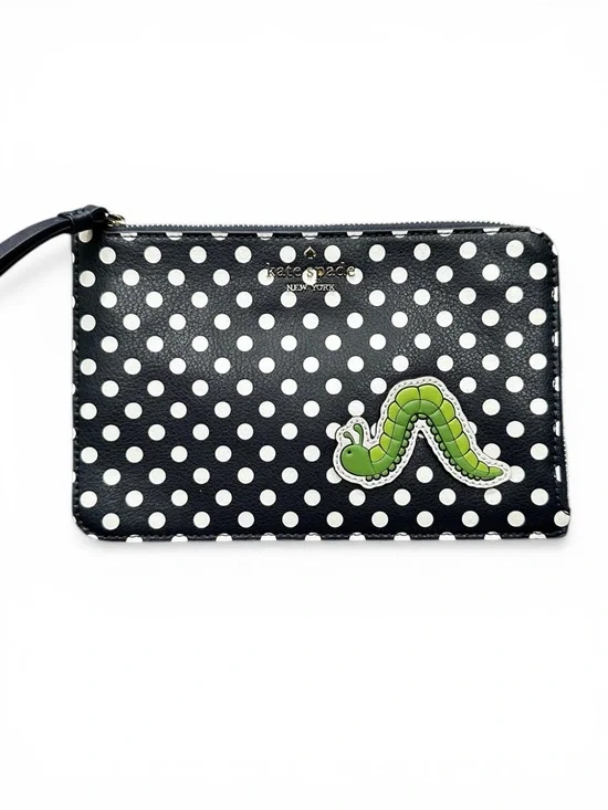 Kate Spade Inchworm Polka Dot L Zip Wristlet NWT Enchanted Forest Novelty