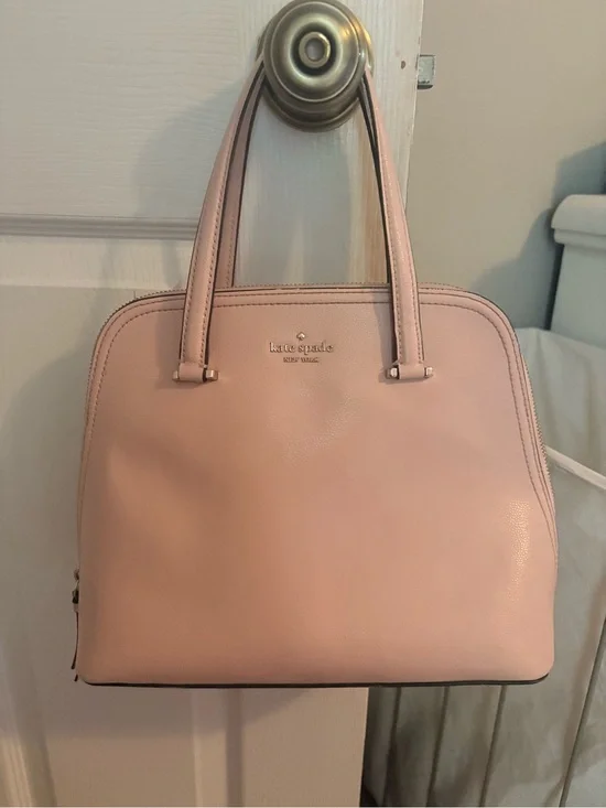 kate spade pale pink leather satchel