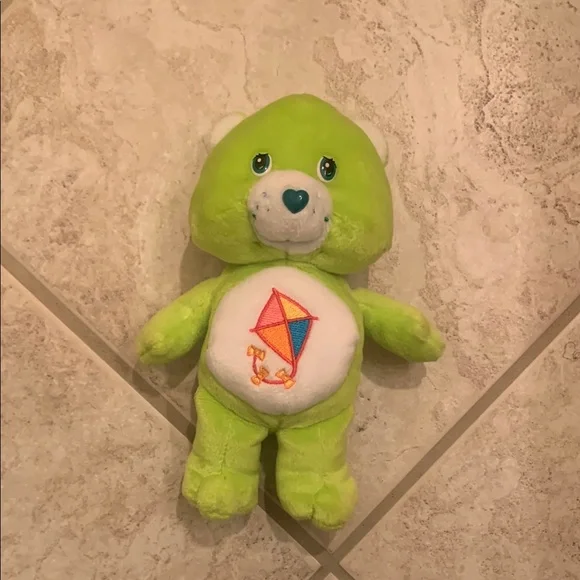 Care Bears Do Your Best Bear Plush Green Stuffed Animal Kite Toy Vintage 2003