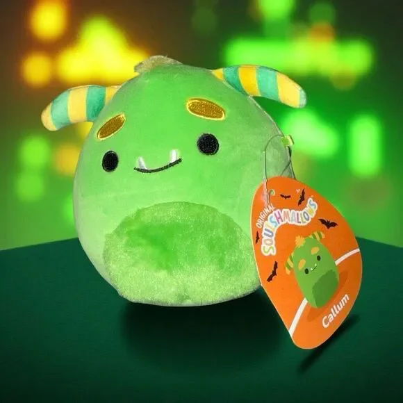 NWT Squishmallow Callum the Monster Halloween Plush Stuffed Animal 3.5” P53