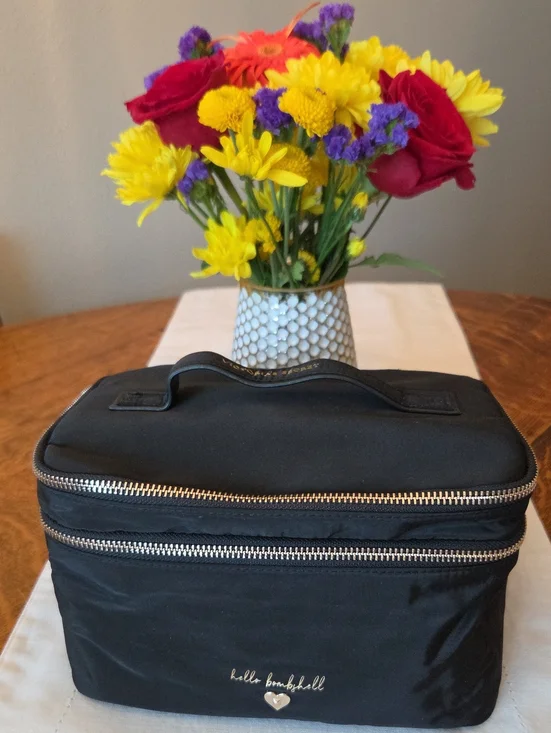 Victoria's Secret Hello Bombshell Black Travel Makeup Case and Pouch