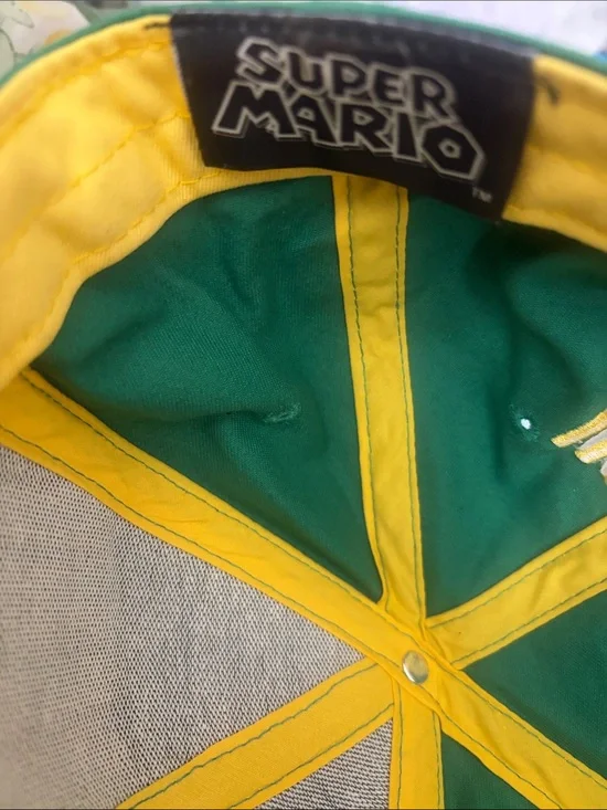 Super Mario Yoshi Original SnapBack Base Ball Cap Yellow & Green