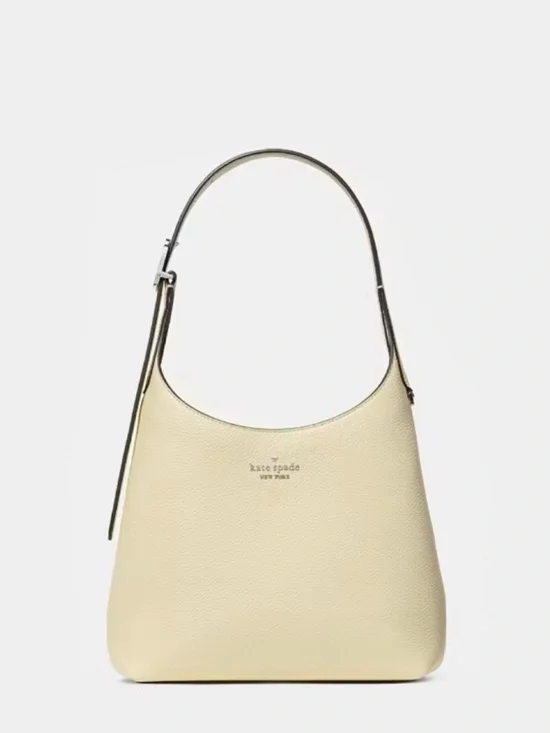 Kate Spade 454 Pebbled Leather Small Shoulder Bag Lemon Fondant Yellow