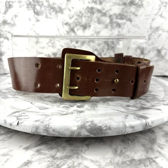 Vintage WWII Westover Field Military Service Belt Size 33 Shell Cordovan Leather