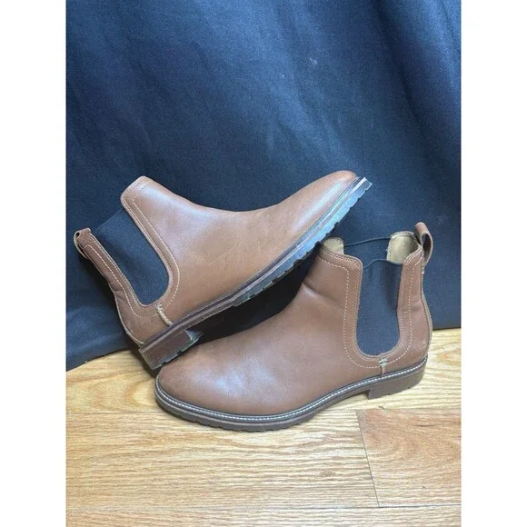 Cole Haan Dress Chelsea Leather Boots C31815 Brown Mens Size 9.5 Mens Casual