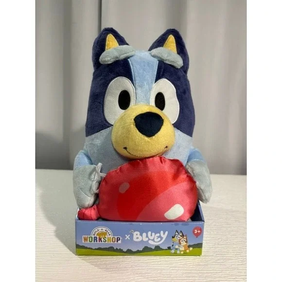 Build A Bear Workshop x Bluey Plush with Red Heart Balloon New in Box 034741
