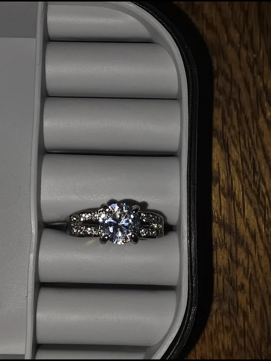 Round-Cut Cubic Zirconia Solitaire Ring - Size 8