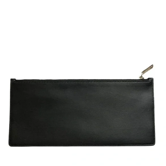 Coach black leather zipper case multifunctional