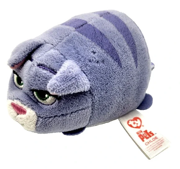 TY Teeny Secret Life of Pets Chloe Cat Plush Purple Stuffed Animal Figure 4