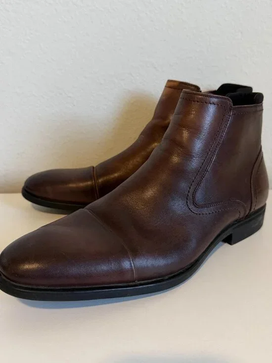 Kenneth Cole Reaction Edge Flex Men’s Brown Boots Size 10.5 Read Description