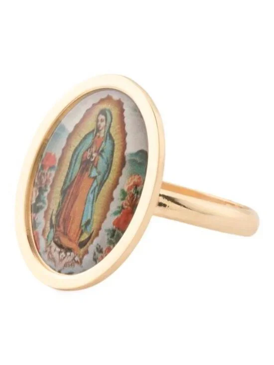 MIA FIORE Made In Italy 18kt Gold Plated Guadalupe Resin Ring