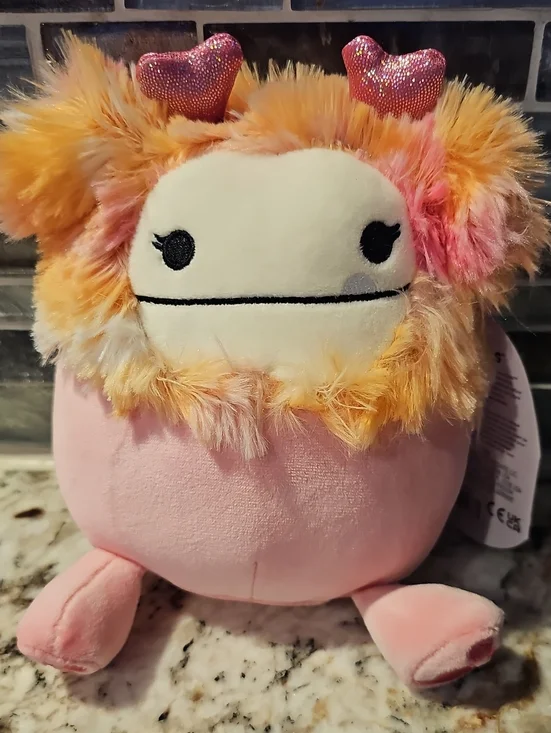 Squishmallows Caparinne Plush - Pink with Rainbow Accents