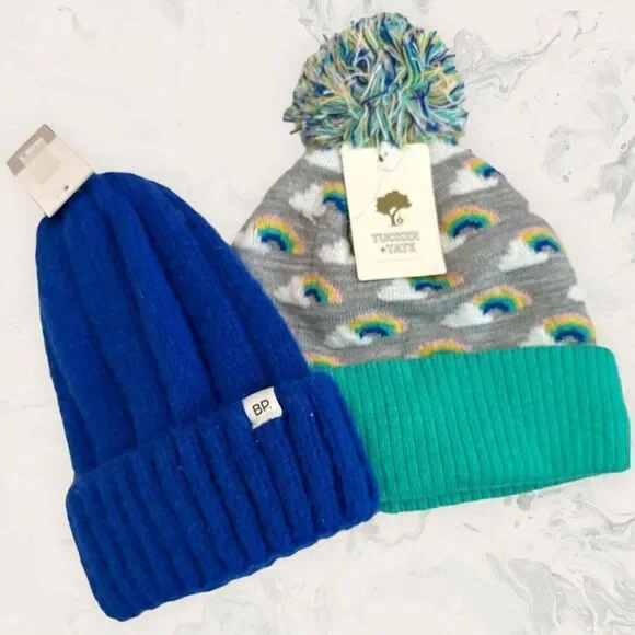 NWT Kids Bundle of two Benies : Tucker & Tate and BP. - One Size - Blue and Gree