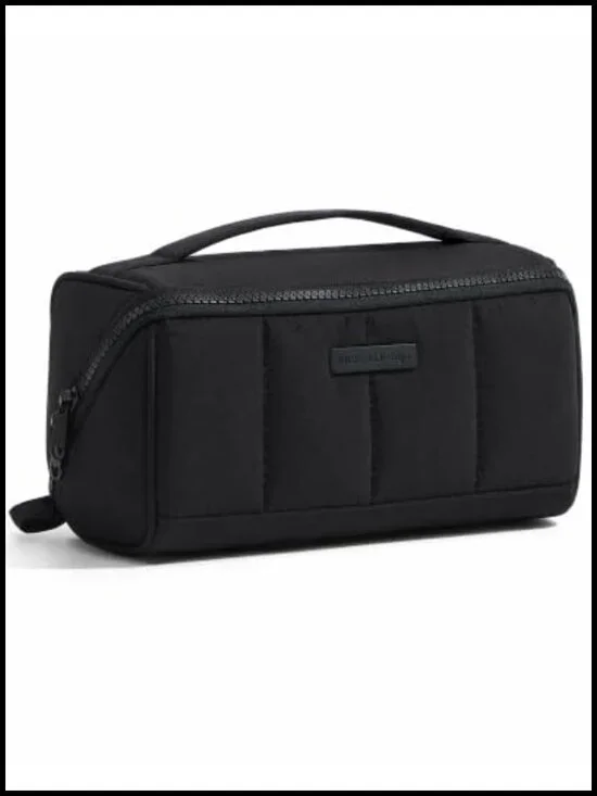 Fluffy Travel Makeup Bag with Dividers & Brush Holder