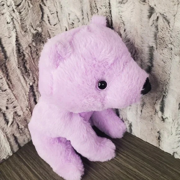 World Plush Lavender Purple Teddy Bear, Sitting 11
