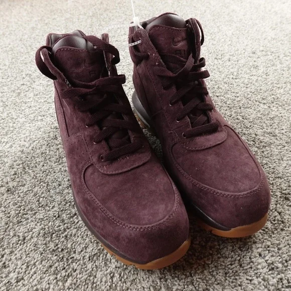 NEW Nike‎ Boots Mens 12 Purple Suede Air Max Goadome ACG All Trac Hiking Work