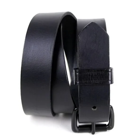 SADDLE BLACK GENUINE LEATHER 1.25