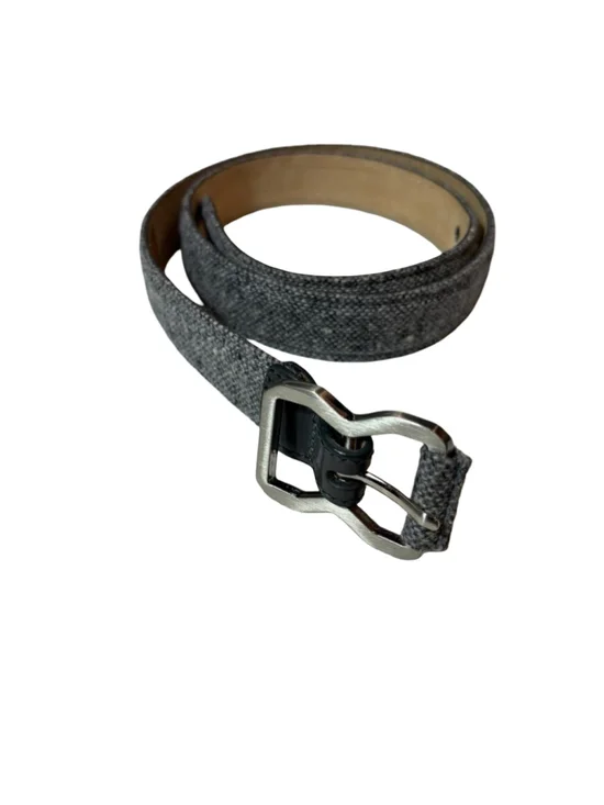 Thom Browne Black Fleece Brooks Brothers Gray Wool Leather Belt BB4