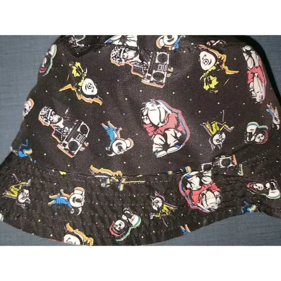 Sing 2 Bucket Hat Black Cartoon Characters Graphic Print Novelty‎