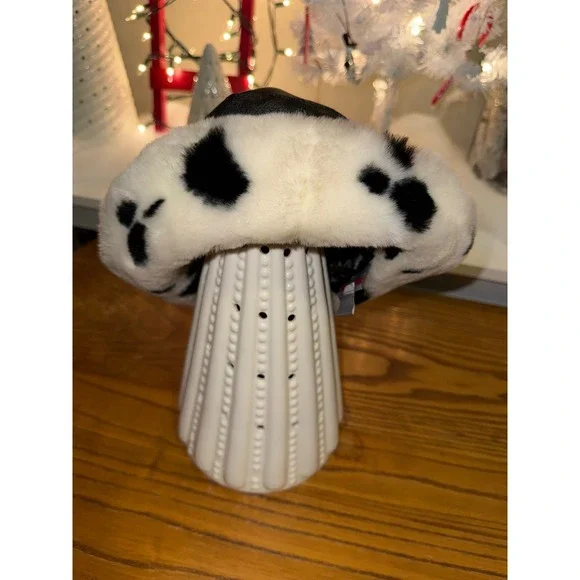 Wilsons Leather Kids Dalmatian Print Faux Fur Bucket Hat Size M‎
