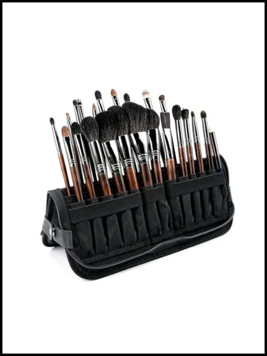 Travel Makeup Brush Holder Waterproof Stand-Up Organizer Portable Case