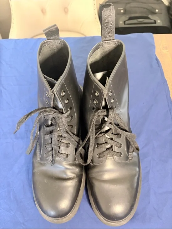 Dr. Martens Black Leather Lace-Up Ankle Boots