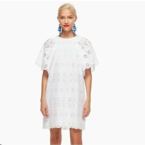 Kate Spade White Eyelet Shift Dress