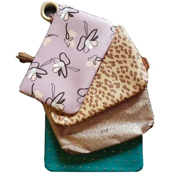 Lot of 4 Ipsy Makeup Bags Pouches the 100th Bag