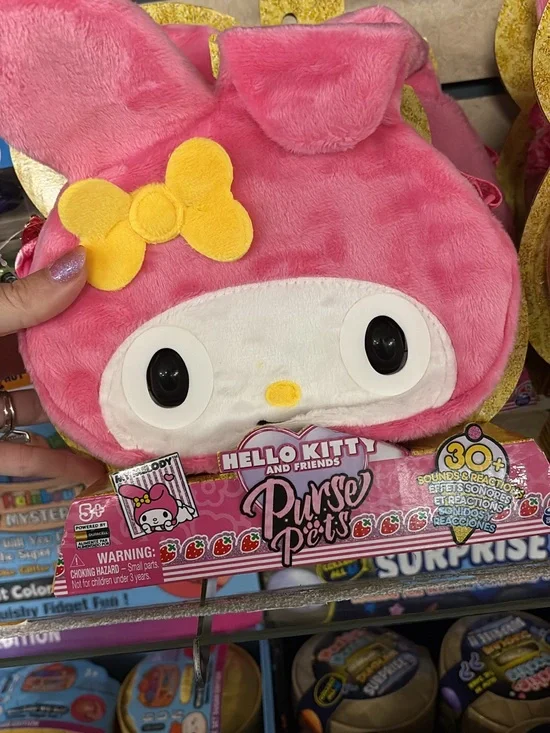 Hello Kitty My Melody Pink Plush Purse for Kids
