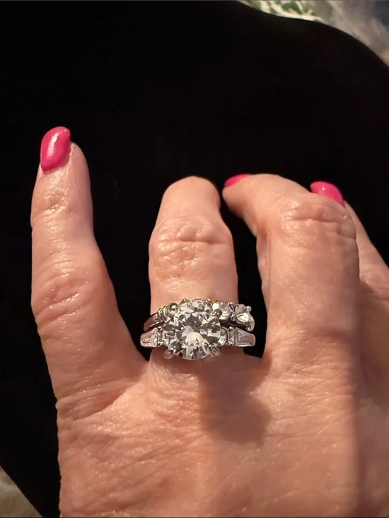 New Women size 6  Silver-Tone Round CZ Wedding & Engagement Ring