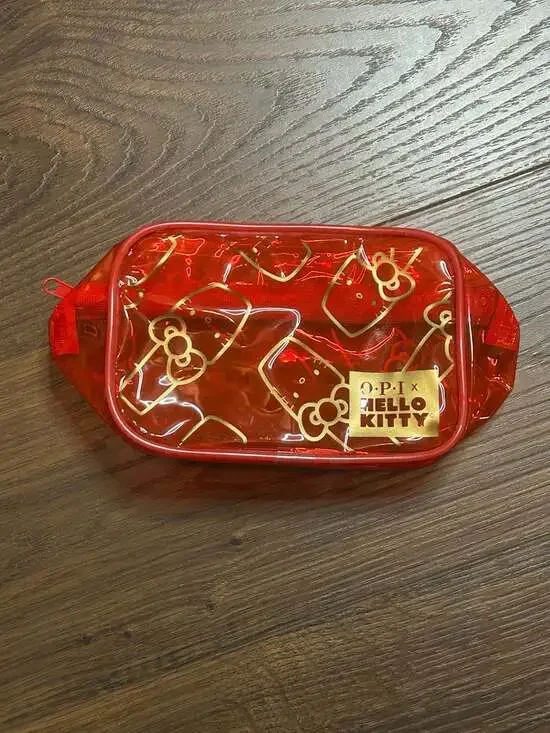 OPI x Hello Kitty Red Transparent Cosmetic Pouch