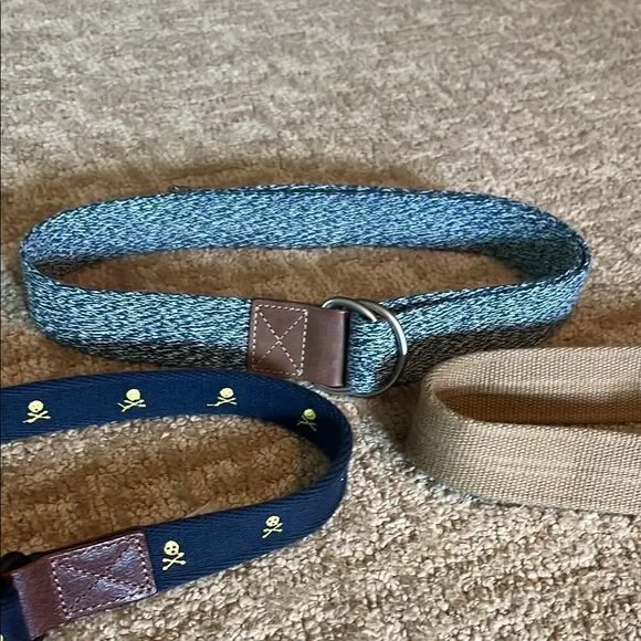 Chic Blue and Black Belt Set Men M, Boys L, and Boys 12
